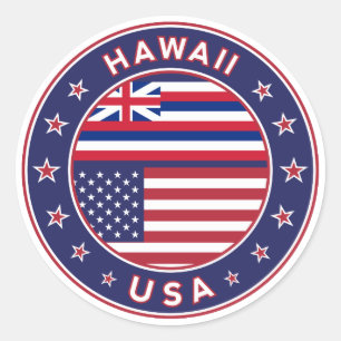 Hawaii sticker, Hawaii, Verenigde Staten van Ameri Ronde Sticker