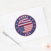 Hawaii sticker, Hawaii, Verenigde Staten van Ameri Ronde Sticker (Envelop)