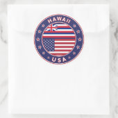 Hawaii sticker, Hawaii, Verenigde Staten van Ameri Ronde Sticker (Tas)