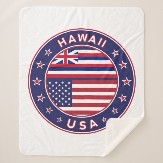 Hawaii sticker, Hawaii, Verenigde Staten van Ameri Sherpa Deken (Voorkant)