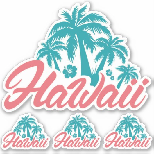 Hawaii stickers (Voorkant)