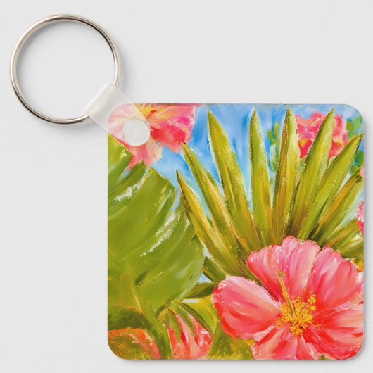 Hawaii stijl personaliseerbare Sleutelhanger (Voorkant)