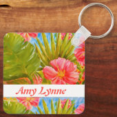 Hawaii stijl personaliseerbare Sleutelhanger (Achterkant)