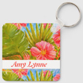 Hawaii stijl personaliseerbare Sleutelhanger (Achterkant)