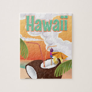 Hawaii strand vakantieposter legpuzzel