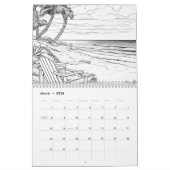 Hawaii stranden kleuren het zelf kalender (Mar 2026)