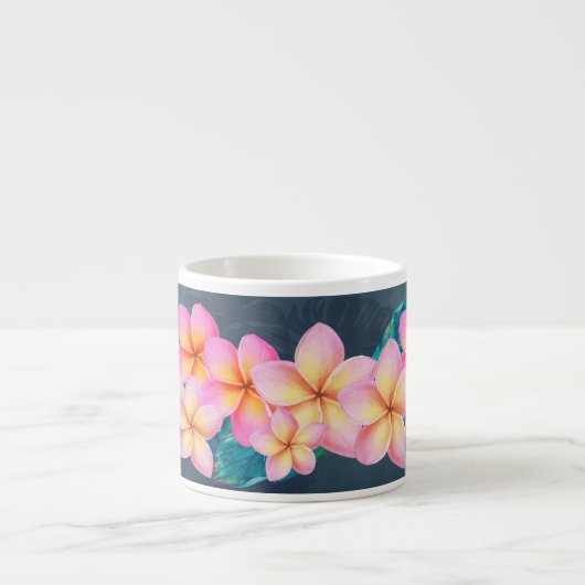 Hawaii Sunrise Plumeria Espresso Mug (Devant)