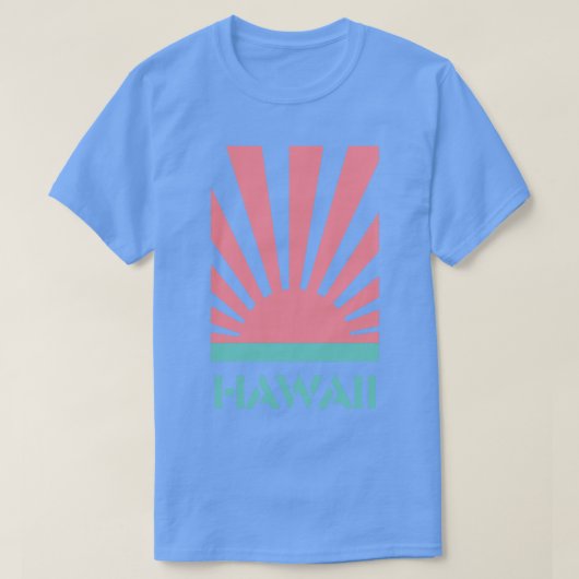 Hawaii Sunrise Sunset Pink Zee Green TShirt (Design voorkant)