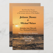 Hawaii Sunset Bruiloft Kaart (Voorkant / Achterkant)