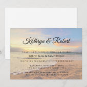 Hawaii Sunset on the Beach Wedding Kaart (Voorkant / Achterkant)