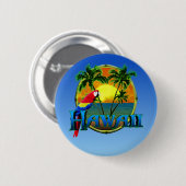 Hawaii Sunset Ronde Button 5,7 Cm (Voorkant /achterkant)