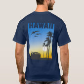 Hawaii Sunset Surf Dinosaur T-shirt (Achterkant)