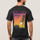 Hawaii Sunset Surf UFO T-shirt (Dos)