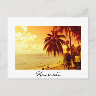 Hawaii sunset text briefkaart