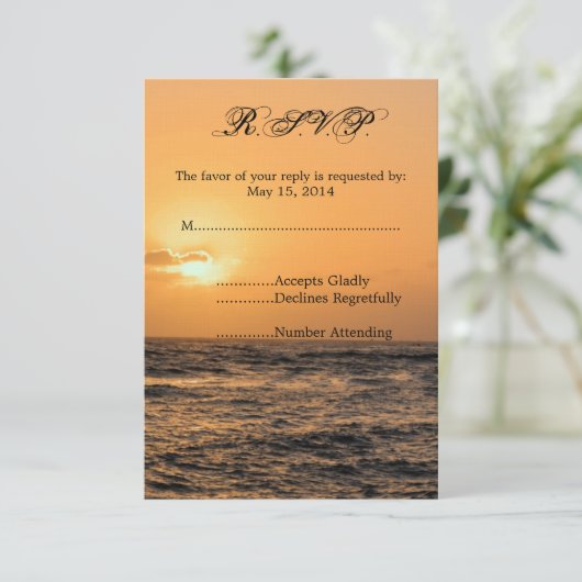 Hawaii Sunset Wedding RSVP (Debout devant)