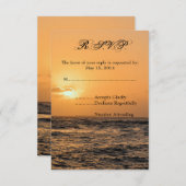 Hawaii Sunset Wedding RSVP (Devant / Derrière)
