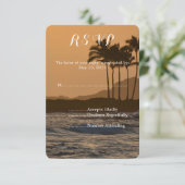 Hawaii Sunset Wedding RSVP (Debout devant)