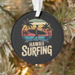 hawaii surf rétro - surfeur de plage vintage au co