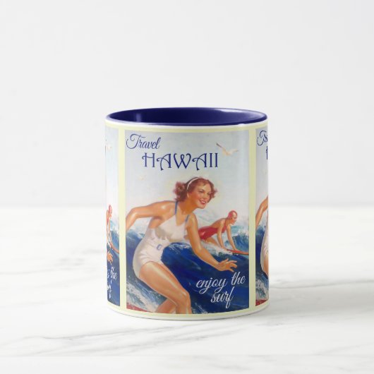  Hawaii: Surfen op het strand Ocean Travel Mok (Midden)