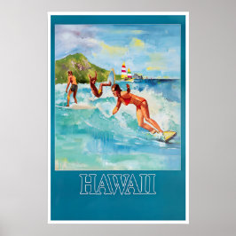 Hawaii Surfen Poster Reisprint Hawaiaans Surfen