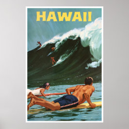 Hawaii Surfen Schilderen Hawaiaanse Kunstprint Rei Poster