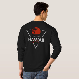 Hawaii Surfen Vintage Zonsondergang Tropisch Stran T-shirt