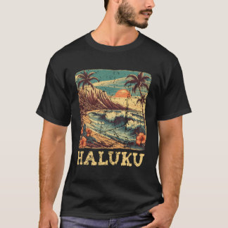 Hawaii Surfer Beach Haluku vakantie retro T-shirt