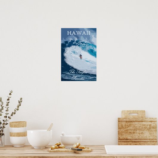 Hawaii Surfer Poster (Keuken)