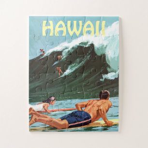 Hawaii, Surfers die wachten op een Big Wave, Legpuzzel