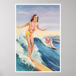 Hawaii Surfposter Hawaiaanse Kunst Surf Print