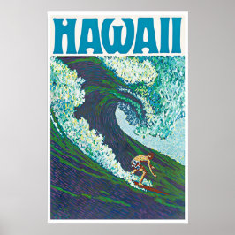 Hawaii Surfposter Hawaiaanse Schildering Reis Kuns Poster