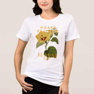 Hawaii Territorium Bloem De Hibiscus tiliaceus Tri-Blend Shirt