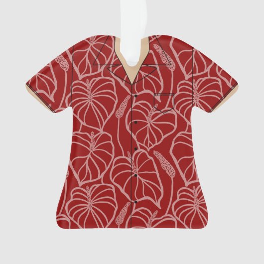 Hawaii-thema shirt acrylaat aandenken ornament (voorkant)