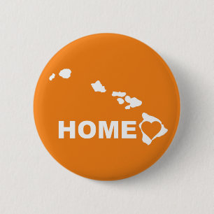 Hawaii Thuis Weg Van Staat Knop Badge Speld Ronde Button 5,7 Cm