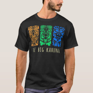 Hawaii Tiki Polynesiaanse Big Kahuna Surfer Retro  T-shirt