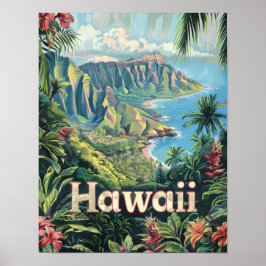 Hawaii Trave Poster Art Print Poster
