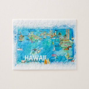 Hawaii Travel-kaart Legpuzzel