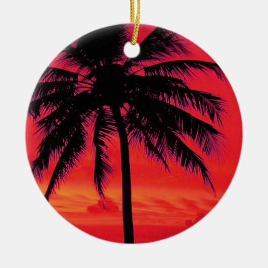 Hawaii Travel Palm Tree Keramisch Ornament (Voorkant)