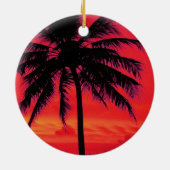 Hawaii Travel Palm Tree Keramisch Ornament (Achterkant)