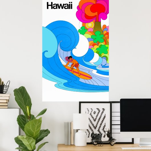 Hawaii Travel Poster (Thuiskantoor)