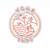 HAWAII TRIATHLON STROKE GEPERSONALISEERD TEKST STICKER (Voorkant)