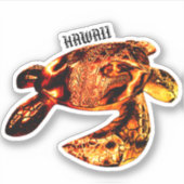 Hawaii Tribal Honu Lava Sticker (Voorkant)