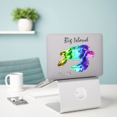 Hawaii Tribal Honu Rainbow Sticker (Laptop op bureau)