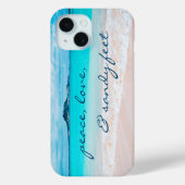 Hawaii Tropical Beach Peace Sandy Feet Script Case-Mate iPhone Case (Achterkant)