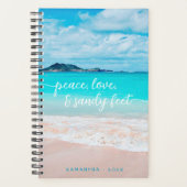Hawaii Tropical Beach Photo Peace Sandy Feet Planner (Voorkant)