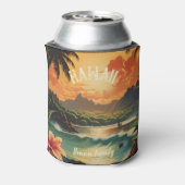  Hawaii Tropical Beach Reizen Landschap Blikjeskoeler (Blikje Achterkant)