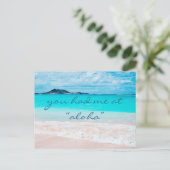 Hawaii Tropisch strand dat ik had in Aloha Script Briefkaart (Staand voorkant)