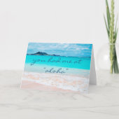 Hawaii Tropisch strand dat ik had in Aloha Script Kaart (Voorkant)