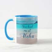 Hawaii Tropisch strand dat ik had in Aloha Script Mok (Links)