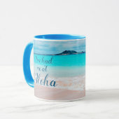 Hawaii Tropisch strand dat ik had in Aloha Script Mok (Voorkant links)